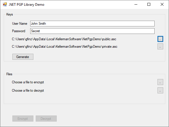 Windows 7 .NET PGP Library 1.11 full